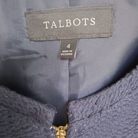 Talbots Navy Textured Blazer Jacket, size 4 - Picture 15 of 16